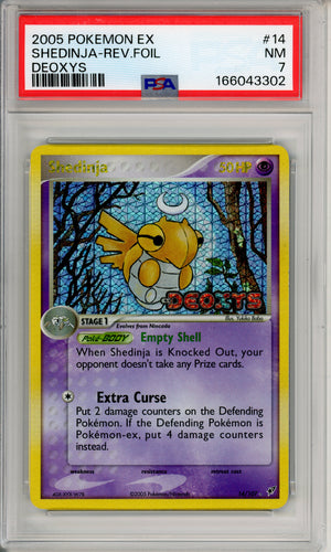 Pokemon Graded: Shedinja 14/107 Deoxys (2005) Reverse Foil PSA 7