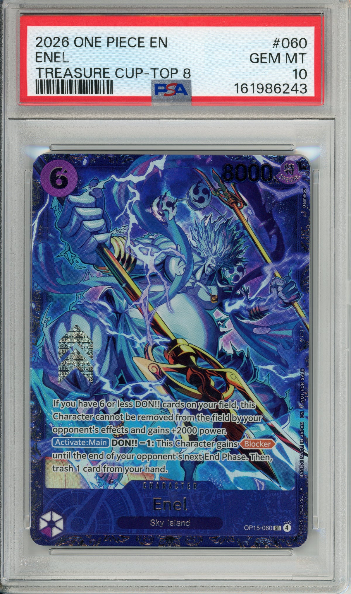 One Piece Graded: Enel OP15-060 Treasure Cup 2026 Top 8 PSA 10