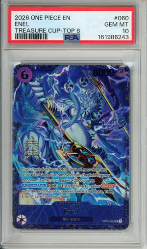 One Piece Graded: Enel OP15-060 Treasure Cup 2026 Top 8 PSA 10