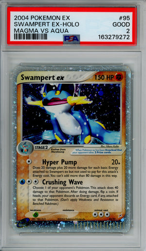 Pokemon Graded: Swampert ex 95/95 Magma Vs. Aqua (2004) PSA 2