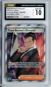 Pokemon Graded: Team Rocket's Giovanni 225/182 Destined Rivals (2025) Holo CGC 10