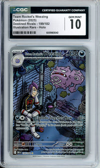 Pokemon Graded: Team Rocket's Weezing 199/182 Destined Rivals (2025) IR Holo CGC 10