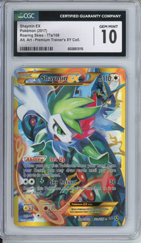 Pokemon Graded: Shaymin EX 77a/108 Roaring Skies XY Premium Trainer Collection (2017) Alt Art Holo CGC 10