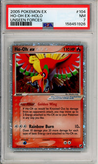 Pokemon Graded: Ho-Oh ex 104/225 Unseen Forces (2005) Holo PSA 7
