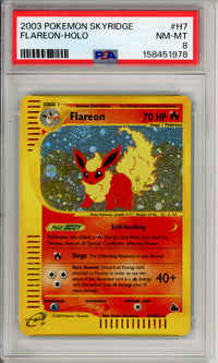 Pokemon Graded: Flareon H7/H32 Skyridge (2003) Holo PSA 8