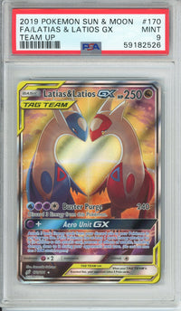 Pokemon Graded: Latias & Latios GX 170/181 Sun & Moon Team Up (2019) Full Art Holo PSA 9