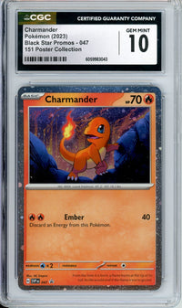 Pokemon Graded: Charmander #47 151 Poster Collection Promo (2023) Holo CGC 10