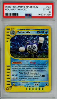Pokemon Graded: Poliwrath 24/165 Expedition (2002) Holo PSA 6
