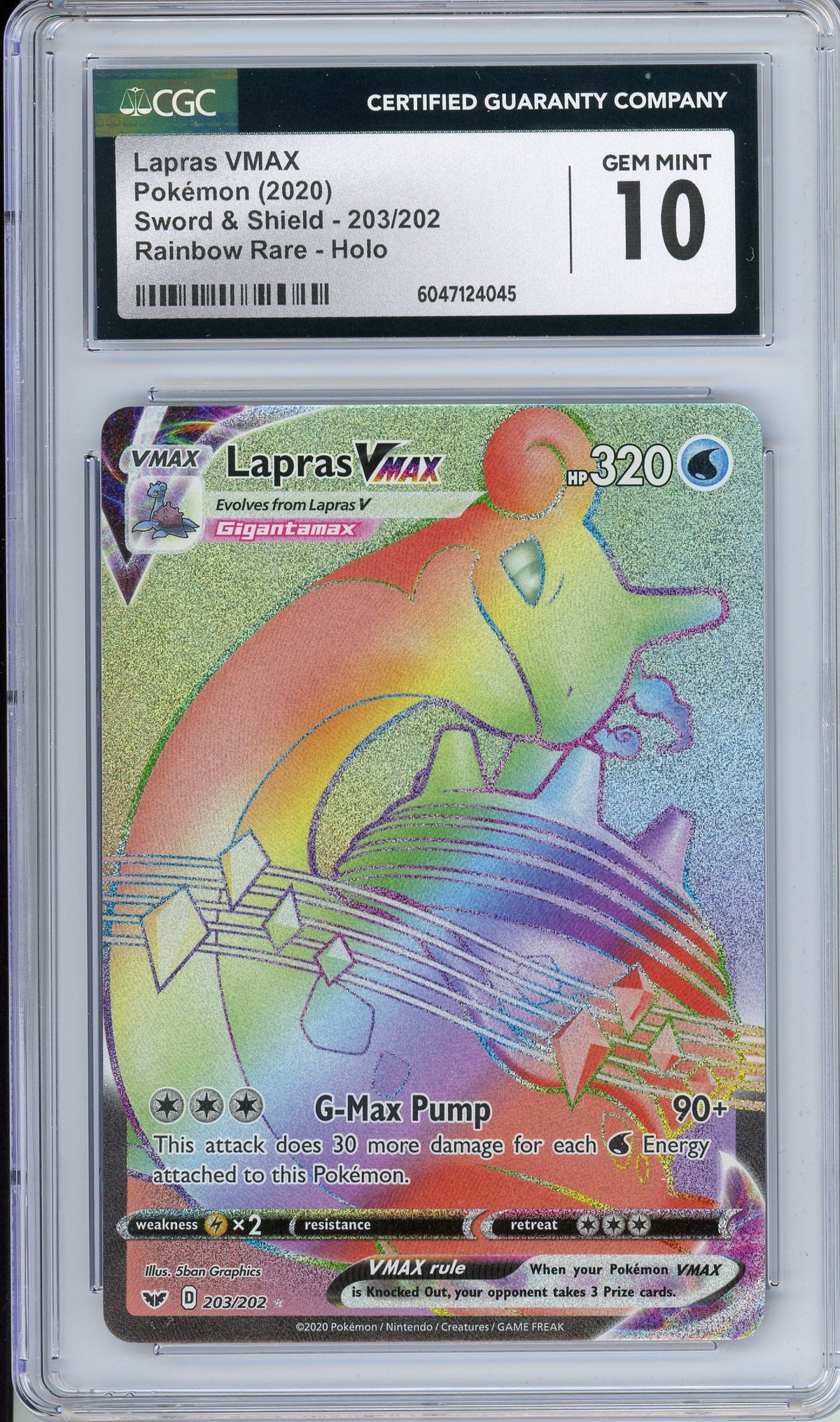 Pokemon Graded: Lapras VMAX CGC 10