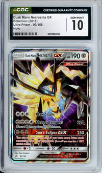 Pokemon Graded: Dusk Mane Necrozma GX 90/156 Ultra Prism (2018) Holo CGC 10