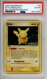 Pokemon Graded: Ditto [Pikachu] 39/113 Delta Species (2005) Reverse Foil PSA 6