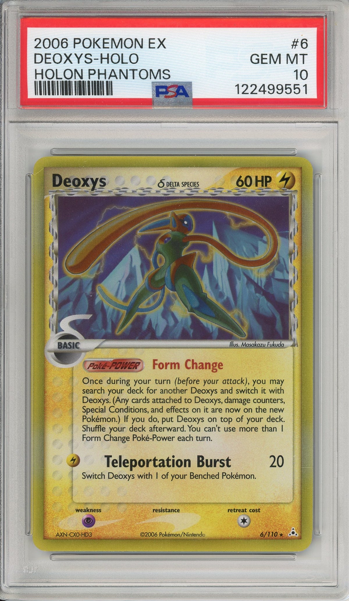 Pokemon Graded: Deoxys Delta Species Speed 6/110 Holon Phantoms (2006) Holo PSA 10