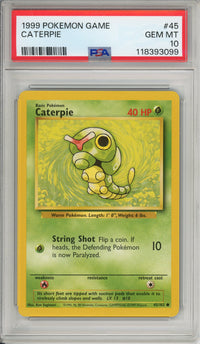 Pokemon Graded: Caterpie 45/102 Base Set (1999) PSA 10
