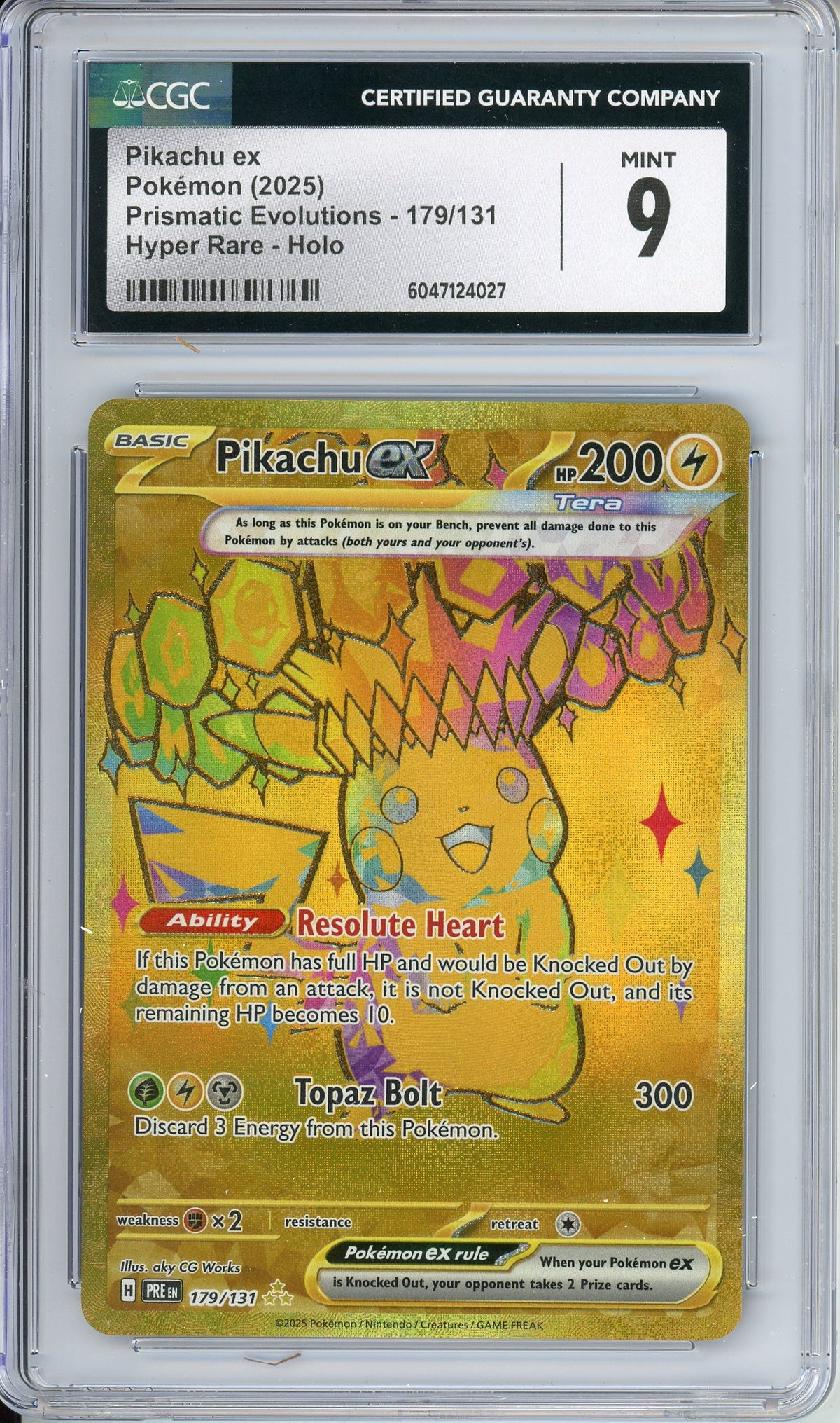 Pokemon Graded: Pikachu ex CGC 9