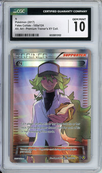 Pokemon Graded: N Trainer 105a/124 Premium Trainer's XY Collection (2017) Alt Art CGC 10