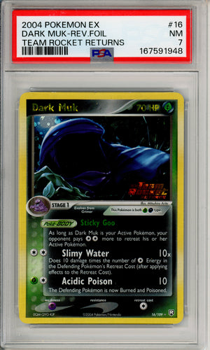 Pokemon Graded: Dark Muk 16/109 Team Rocket Returns (2004) PSA 7