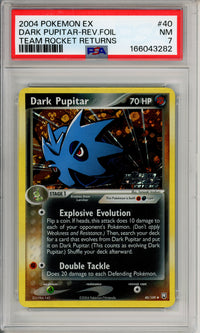 Pokemon Graded: Dark Pupitar 40/109 Team Rocket Returns (2004) Reverse Foil PSA 7