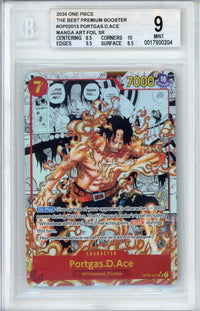 One Piece Graded: Portgas D. Ace Manga Alt Art OP02-013 The Best Beckett 9