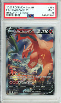 Pokemon Graded: Charizard V 154/172 Brilliant Stars (2022) PSA 9