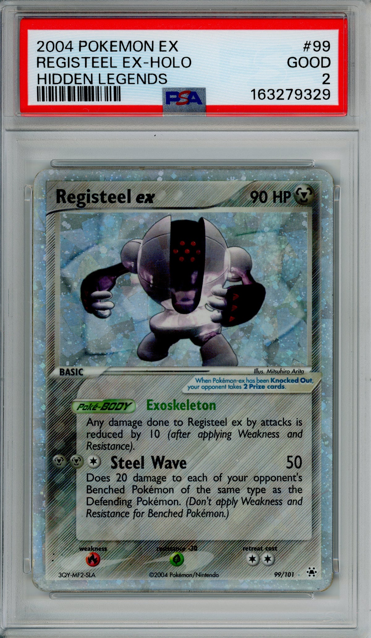 Pokemon Graded: Registeel ex 99/101 Hidden Legends (2004) Holo PSA 2
