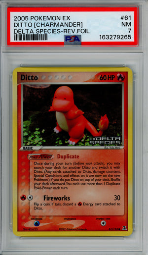 Pokemon Graded: Ditto (Charmander) 61/113 Delta Species (2005) PSA 7