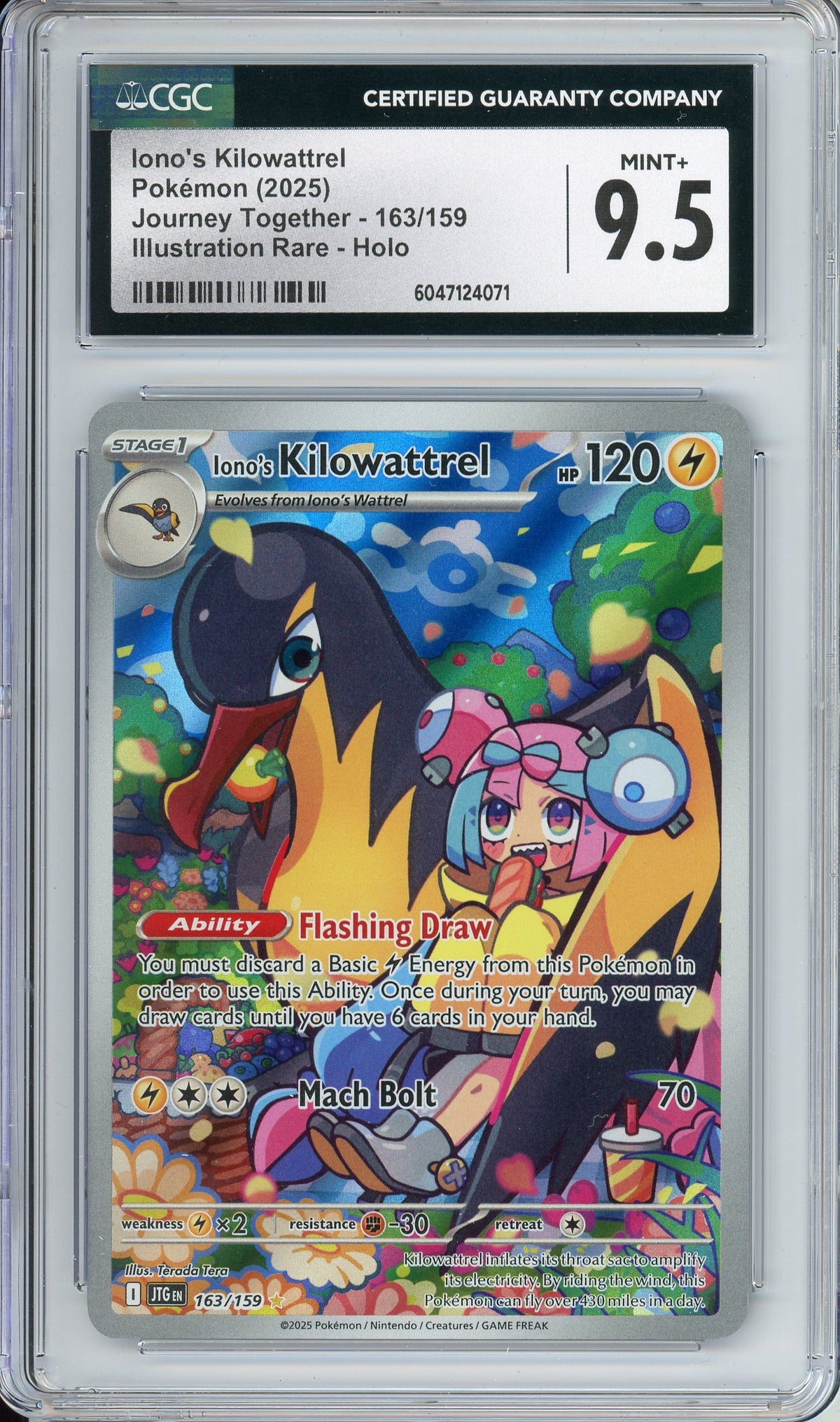 Pokemon Graded: Iono's Kilowattrel CGC 9.5