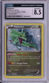 Pokemon Graded: Rayquaza #XY64 XY Black Star Promo (2015) Cosmos Holo CGC 8.5