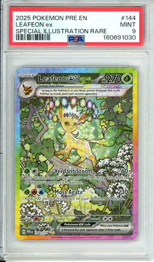 Pokemon Graded: Leafeon ex 144/131 Prismatic Evolutions (2025) SIR PSA – Double Infinity Gaming