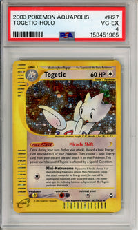 Pokemon Graded: Togetic H27/H32 Aquapolis (2003) Holo PSA 4