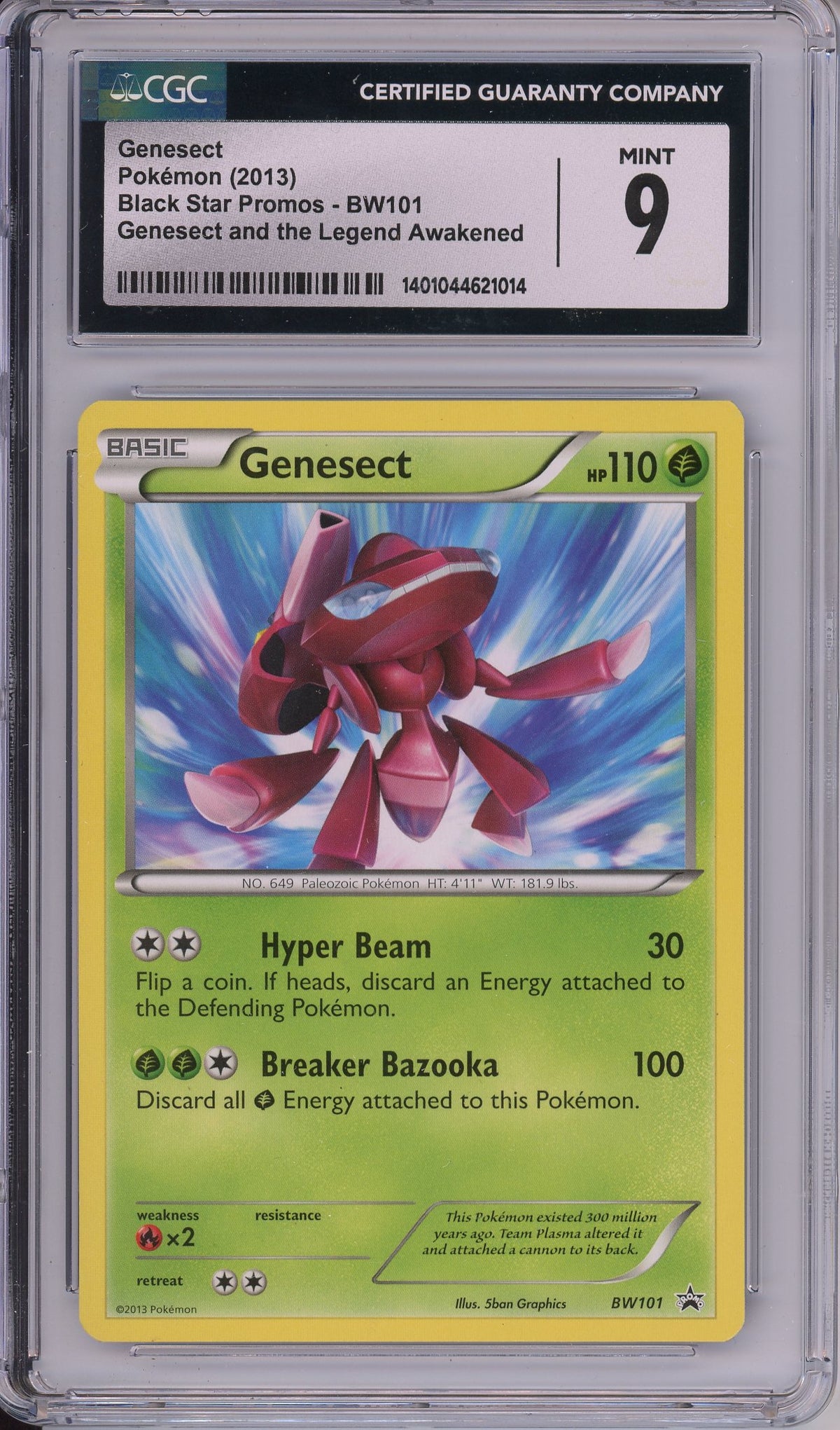 Pokemon Graded: Genesect #BW101 Genesect and the Legend Awakened Promo (2013) CGC 9