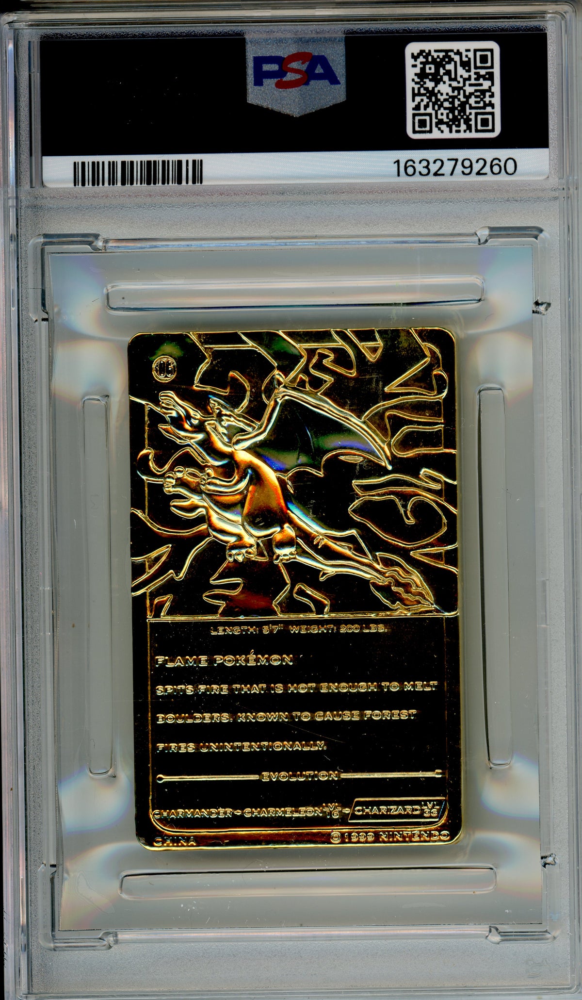 Pokemon Graded: Charizard Gold Card Burger King (1999) PSA 8