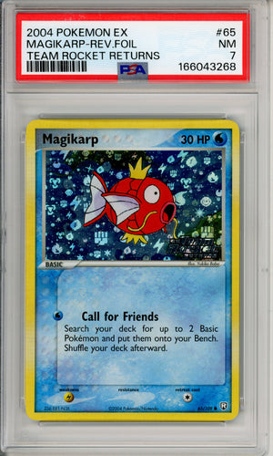 Pokemon Graded: Magikarp 65/109 Team Rocket Returns (2004) Reverse Foil PSA 7