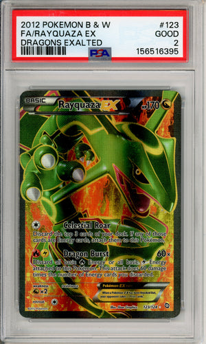 Pokemon Graded: Rayquaza EX 123/124 Dragon Exalted (2012) Full Art PSA 2