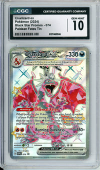 Pokemon Graded: Charizard EX Black Star Promos -074 2024 CGC GM MNT 10