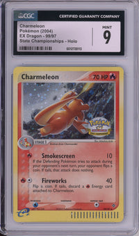 Pokemon Graded: Charmeleon 99/97 Ex Dragon State Championships (2004) CGC 9