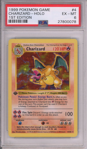 Pokemon Graded: Charizard 1st Edition 4/102 Base Set Shadowless (1999) Double Infinity Gaming Pokemon Graded: Charizard 1st Edition 4/102 Base Set Shadowless (1999) Double Infinity Gaming