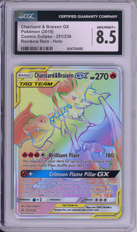Pokemon Graded: Charizard & Braixen GX 8.5