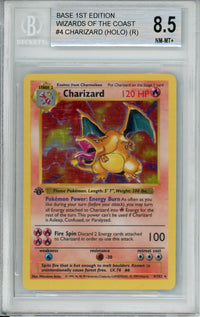 Pokemon Graded: Charizard 1st Edition 4/102 Base Set Shadowless (1999) Holo Beckett 8.5