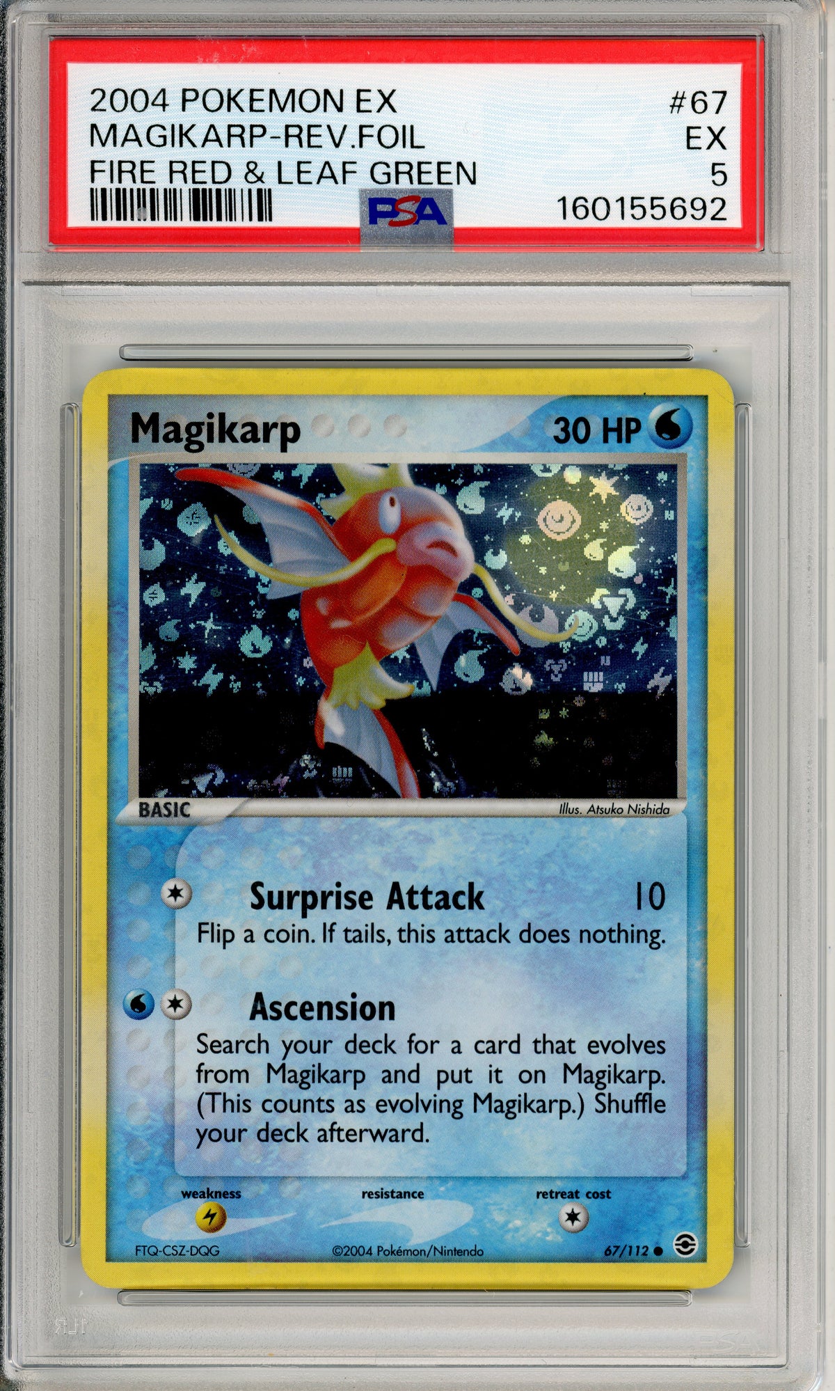 Pokemon Graded: Magikarp 67/112 Fire Red & Leaf Green (2004) Reverse Foil PSA 5