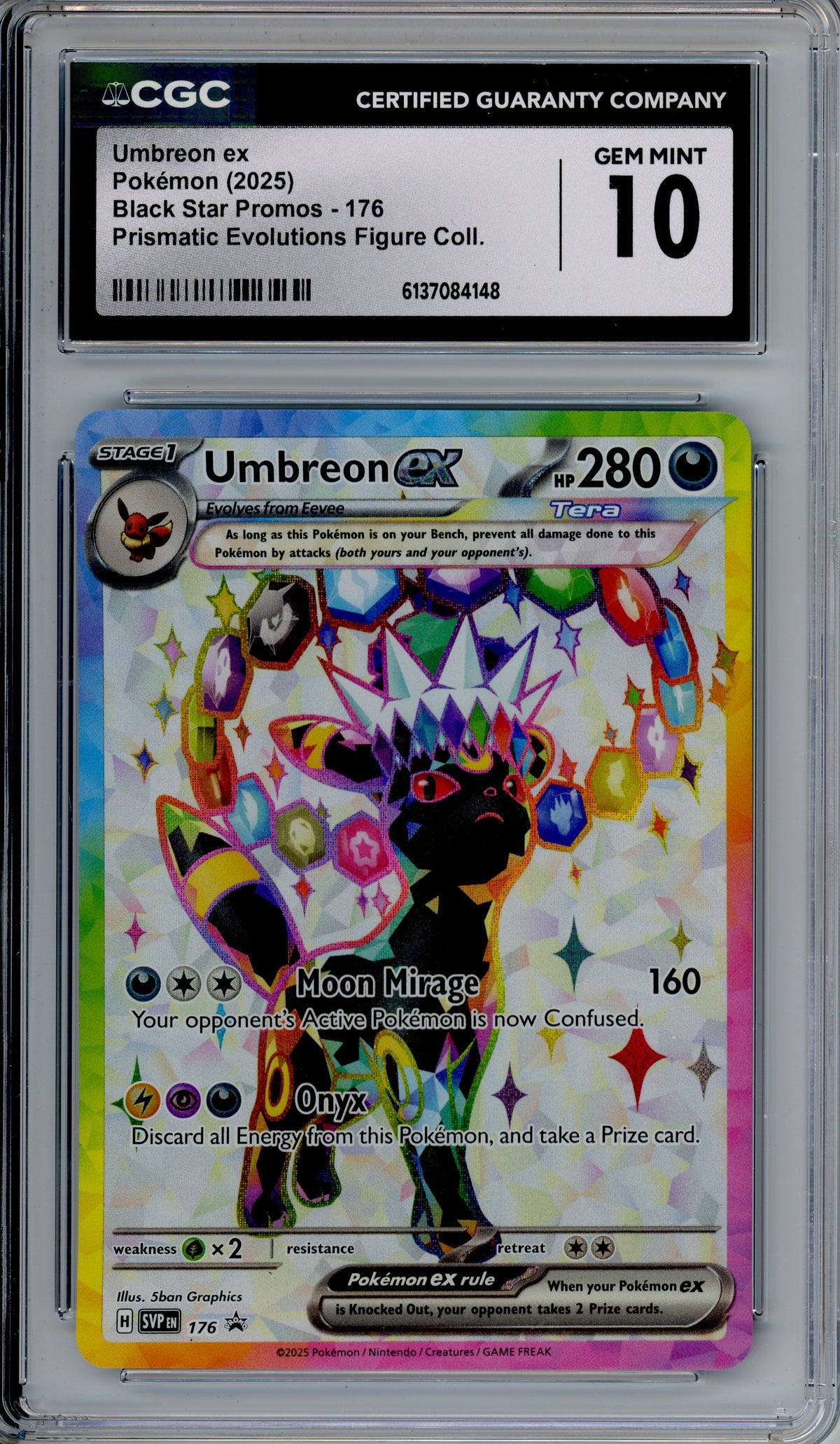 Pokemon Graded: Umbreon ex #176 Prismatic Evolutions Promo (2025) CGC 10