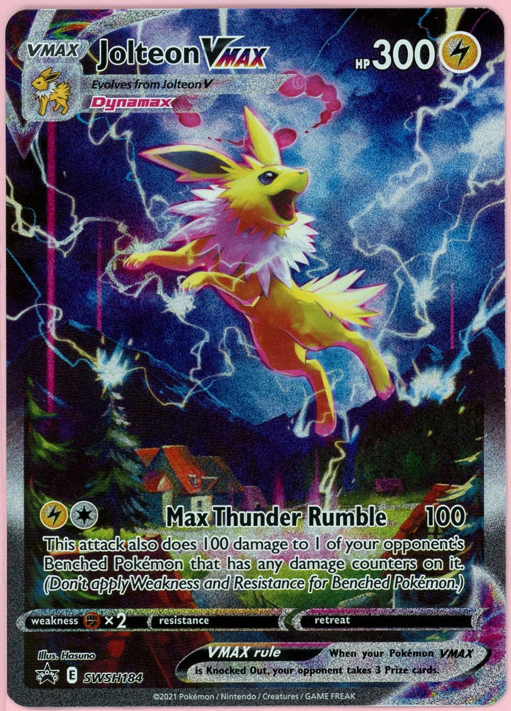Pokemon Single: Jolteon VMAX #SWSH184 Sword & Shield Promo (2021) Full Art NM