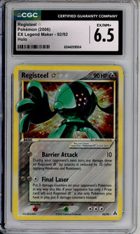 Pokemon Graded: Registeel 92/92 EX Legend Maker (2006) Holo CGC 6.5