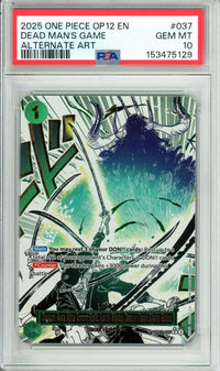 One Piece Graded: Dead Man's Game OP12-037 Alternate Art PSA 10
