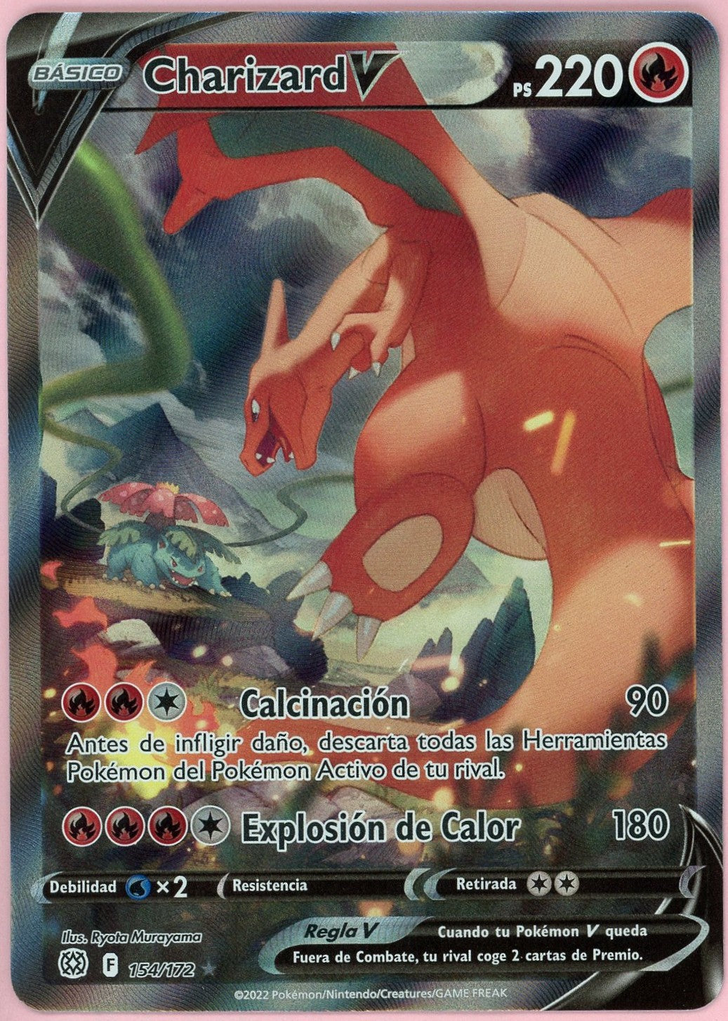 Pokemon Single: *Spanish* Charizard V 154/172 Brilliant Stars (2022) Alternate Art NM