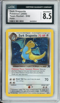 Pokemon Graded: Dark Dragonite 5/82 Team Rocket (2000) Holo CGC 8.5