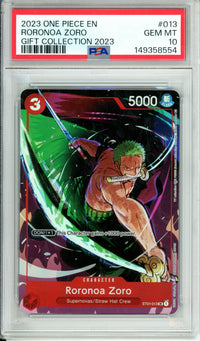 One Piece Graded: Roronoa Zoro ST01-013 Gift Collection 2023 PSA 10