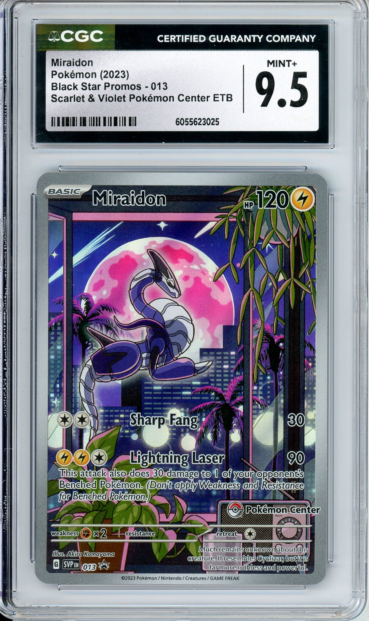 Pokemon Graded: Miraidon #13 Scarlet & Violet Pokemon Center ETB Promo (2023) Holo CGC 9.5