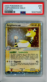 Pokemon Graded: Ampharos ex 89/97 Dragon (2003) Holo PSA 5