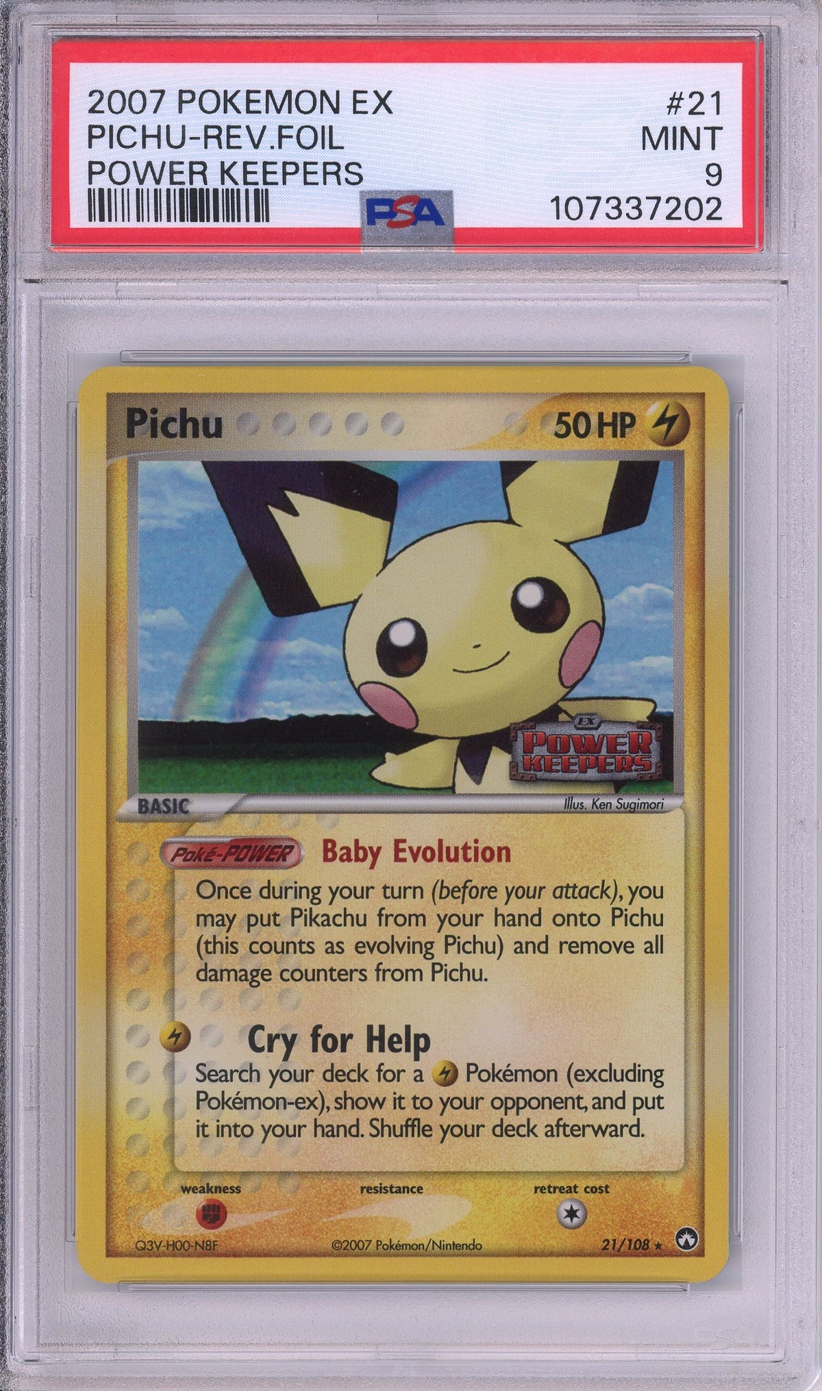 Pokemon Graded: Pichu PSA 9