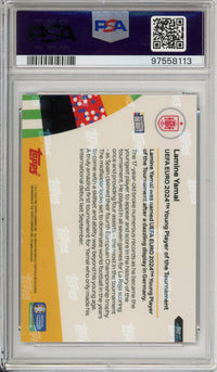 Graded Topps Now: 2024 UEFA Euro Lamine Yamal Young Player #62 Red Foil PSA 10